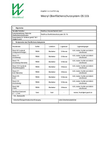 Wecryl Oberflächenschutzsystem OS 11b